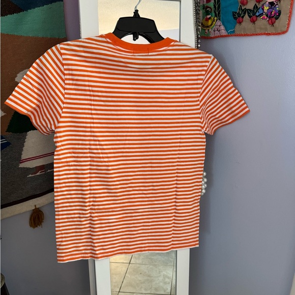 Ralph Lauren, short sleeve T-shirt, orange and white stripe size 14/16 boys nwt - Picture 5 of 8